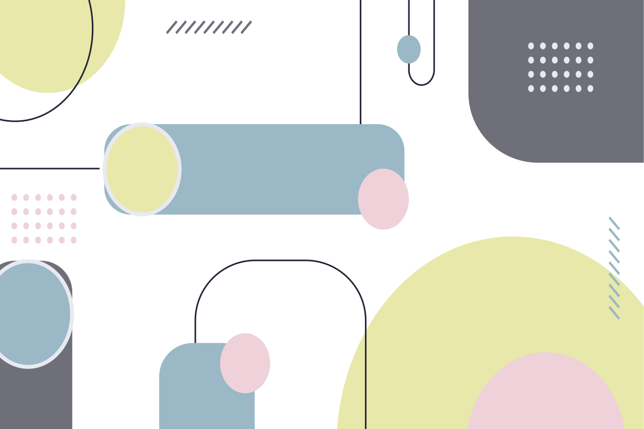 Modern placemats with geometric shape design - TenStickers