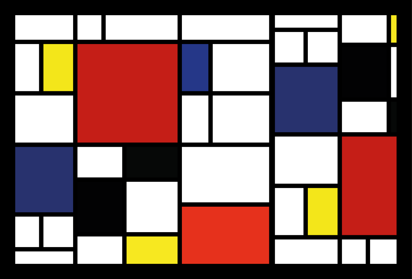 Abstract color blocks original placemats - TenStickers