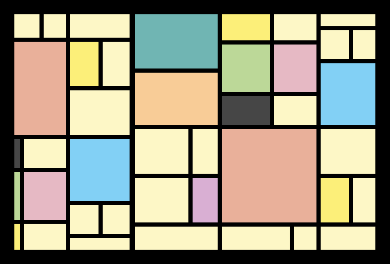 Modern placemats geometric abstract design - TenStickers