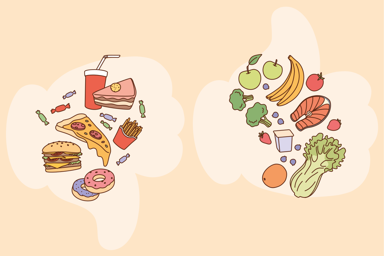 Children placemats featuring food-themed designs - TenStickers