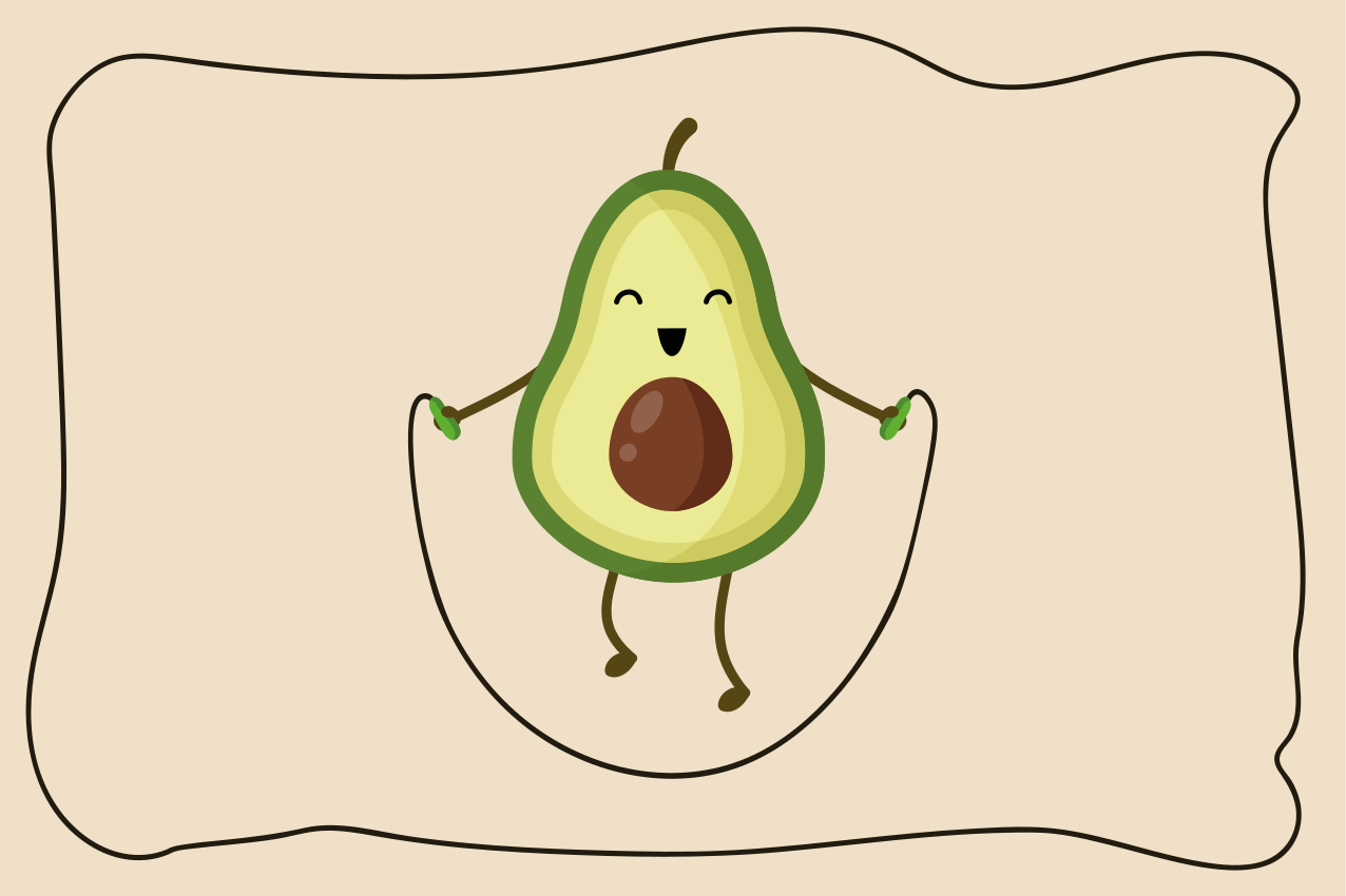 Children placemats happy avocado jumper - TenStickers