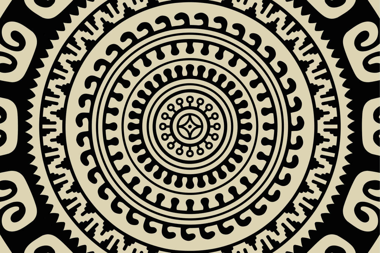 Circular patterned shapes placemat - TenStickers