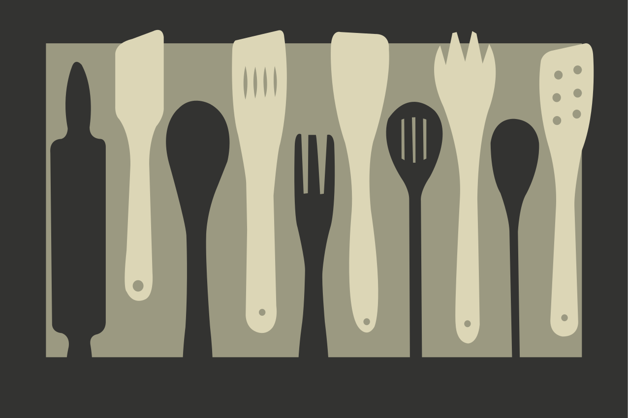 Original placemats with cooking utensil designs - TenStickers