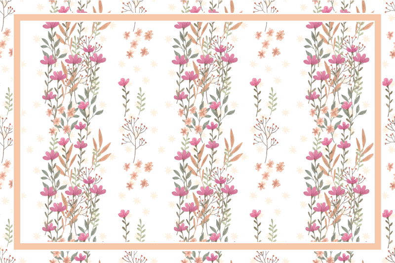 Botanical tall flowers elegant placemats - TenStickers