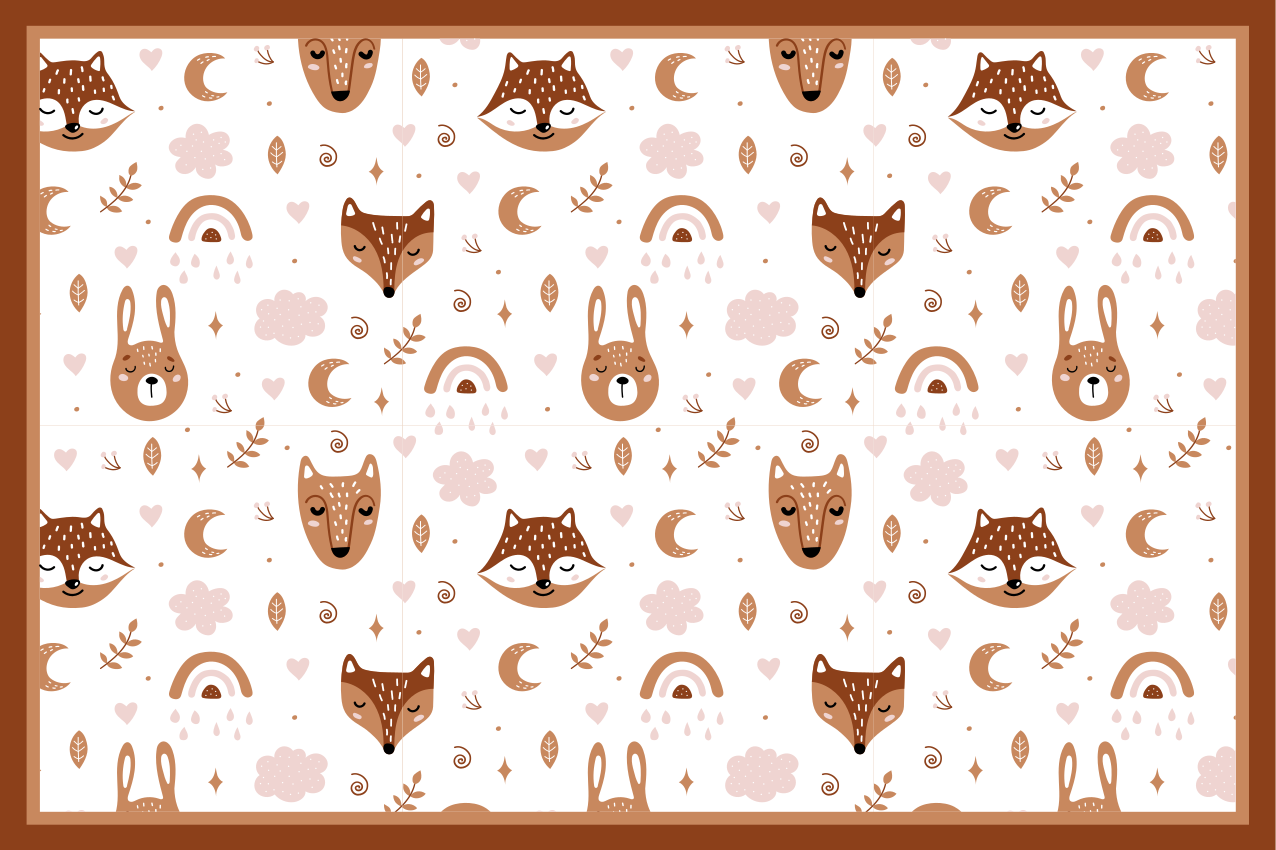 Children placemats with playful animal designs - TenStickers