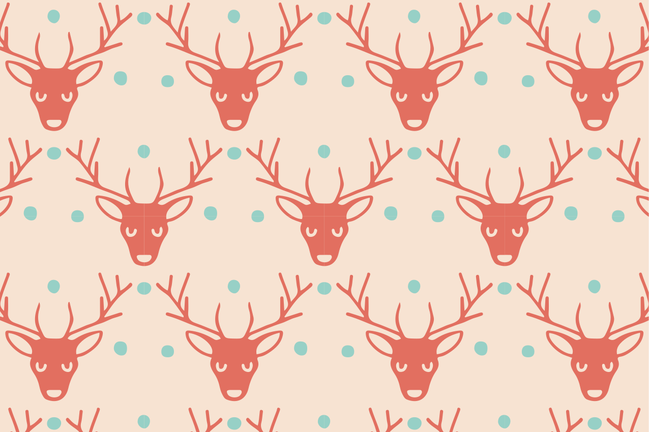 Christmas placemats reindeer design table setting - TenStickers