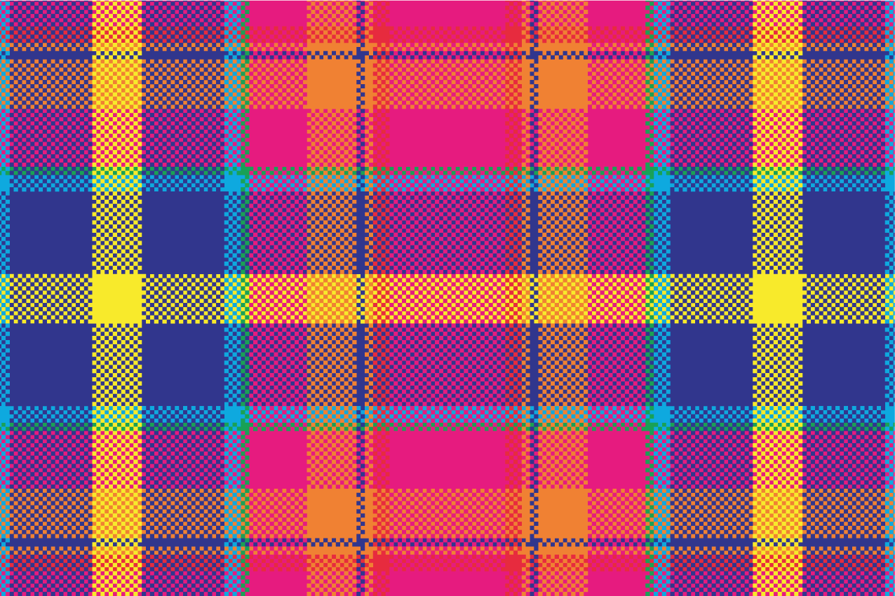 Colourful gingham pattern original placemats - TenStickers