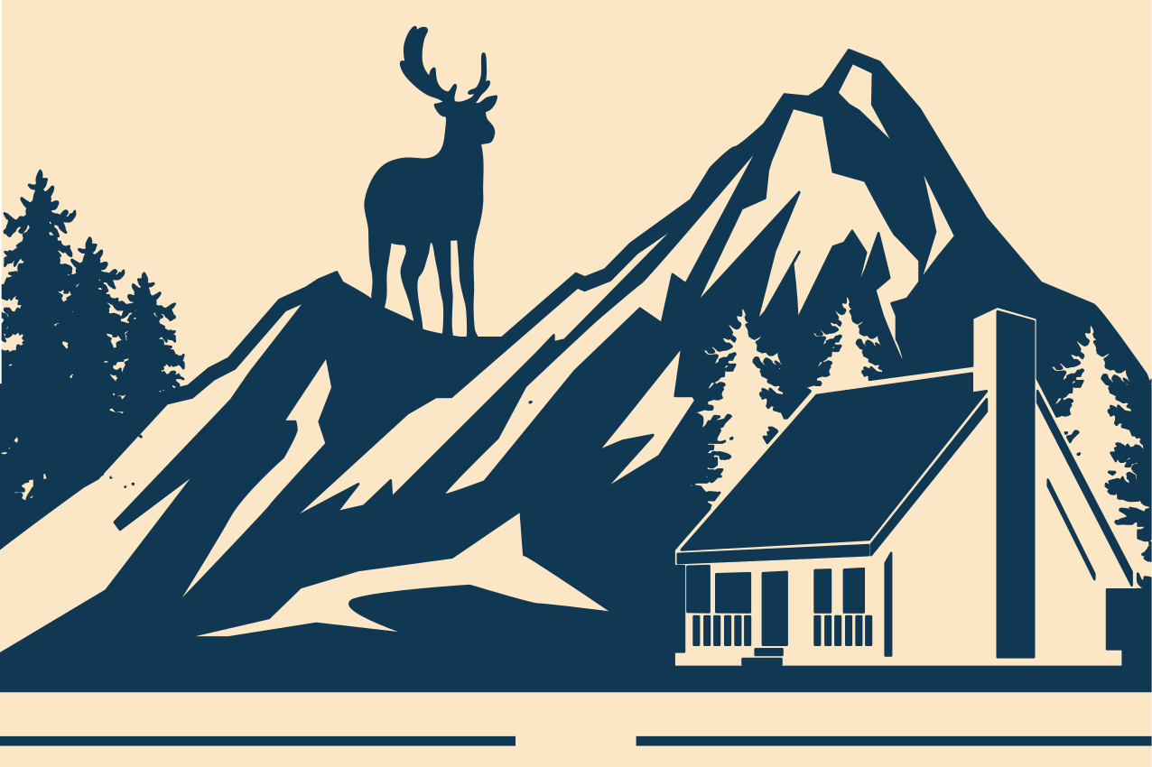 Original placemats grand mountain landscape - TenStickers