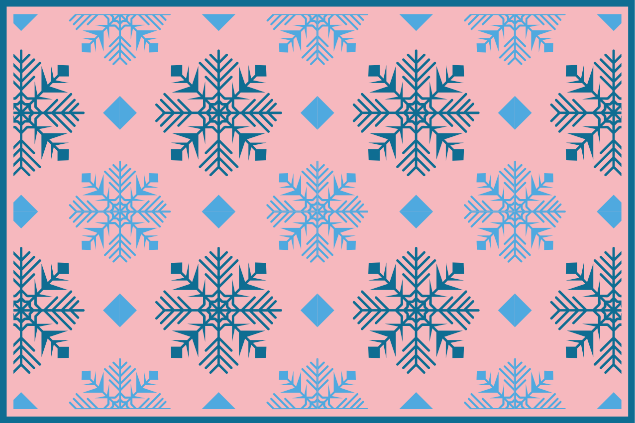 Christmas placemats snowflake pattern table setting - TenStickers