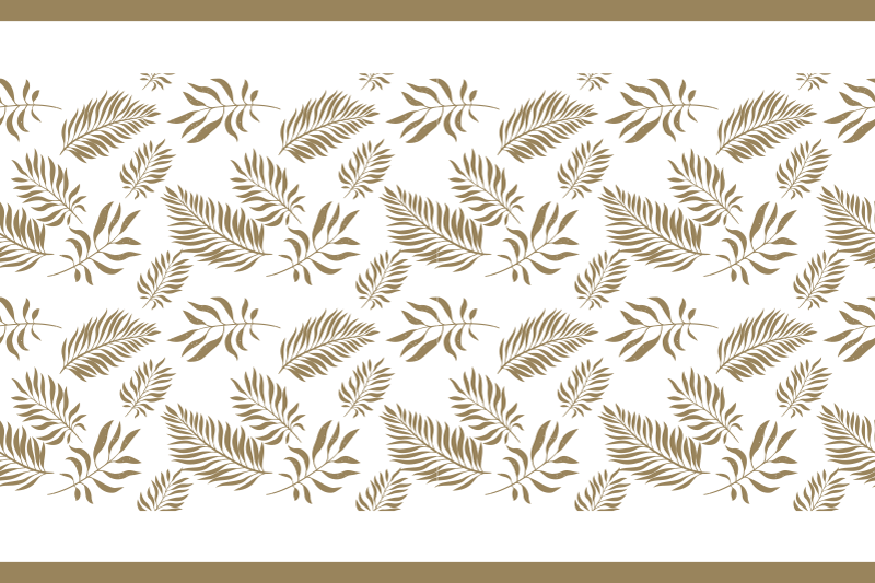 Elegant leaf inspiration placemat - TenStickers
