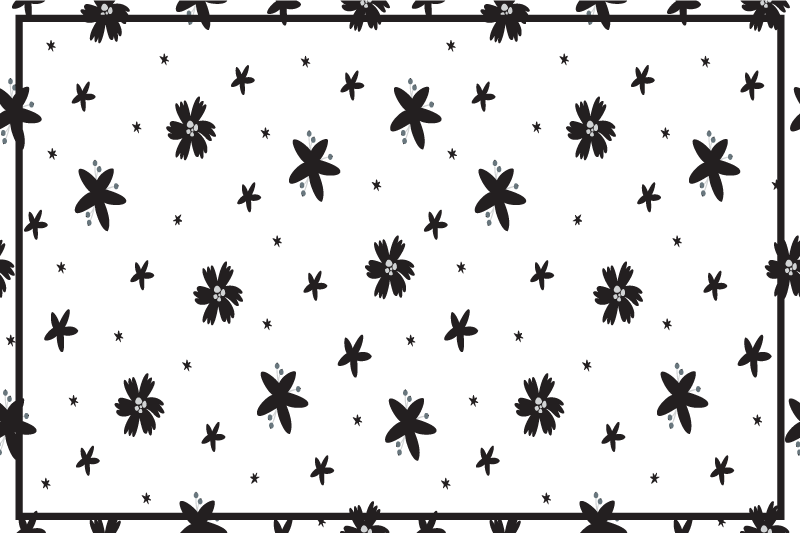 Floral decorated surface placemat - TenStickers