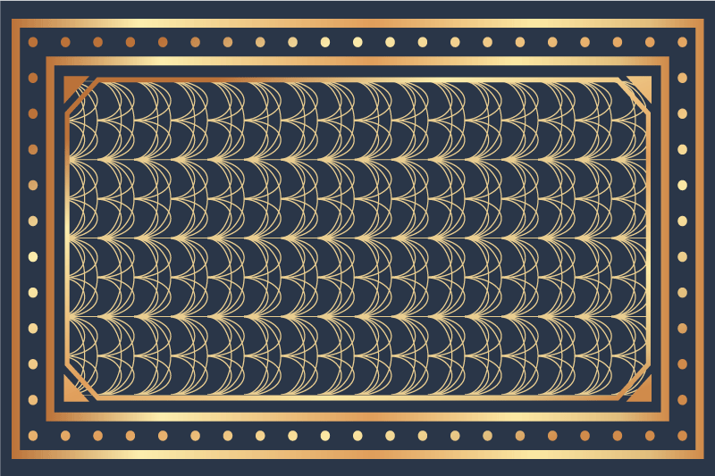 Modern art golden deco pattern placemats - TenStickers