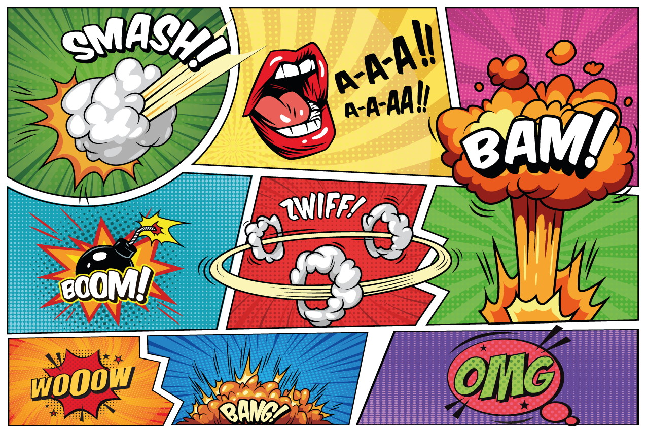 Original placemats comic speech bubbles - TenStickers