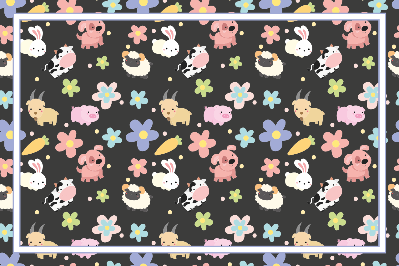 Children placemats with delightful creature designs - TenStickers