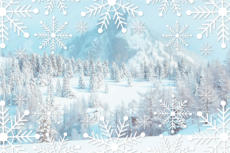 Christmas placemats snowflake winter scene - TenStickers