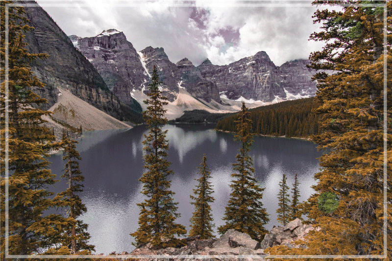 Modern placemats scenic mountain view - TenStickers