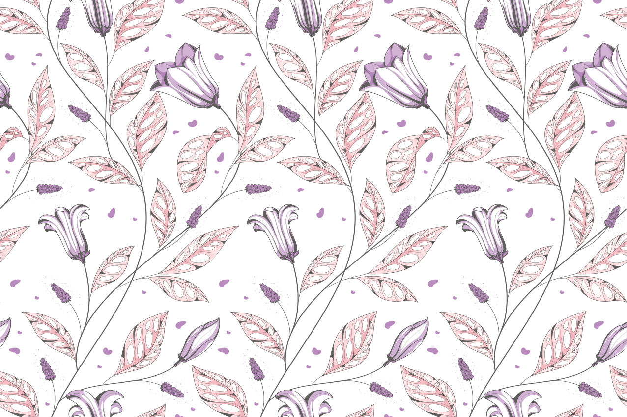 Original placemats floral design artwork - TenStickers