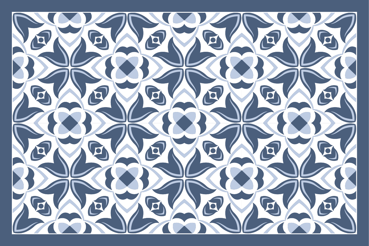 Sophisticated botanical motif placemat - TenStickers