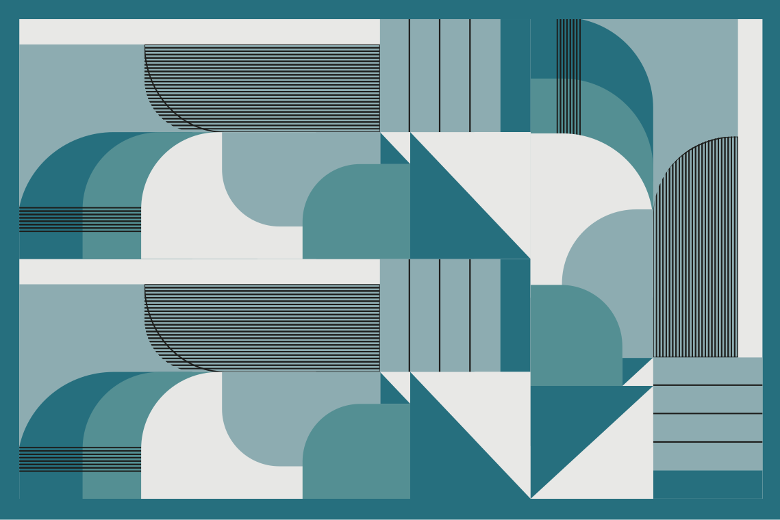 Modern placemats geometric teal designs - TenStickers