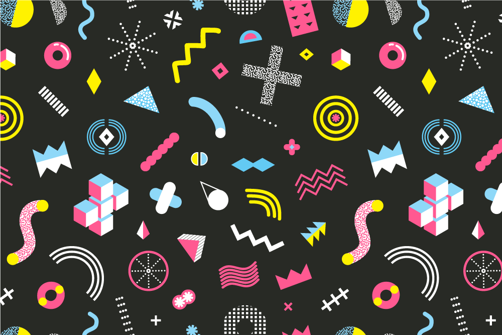 Original placemats with bright geometric shapes - TenStickers