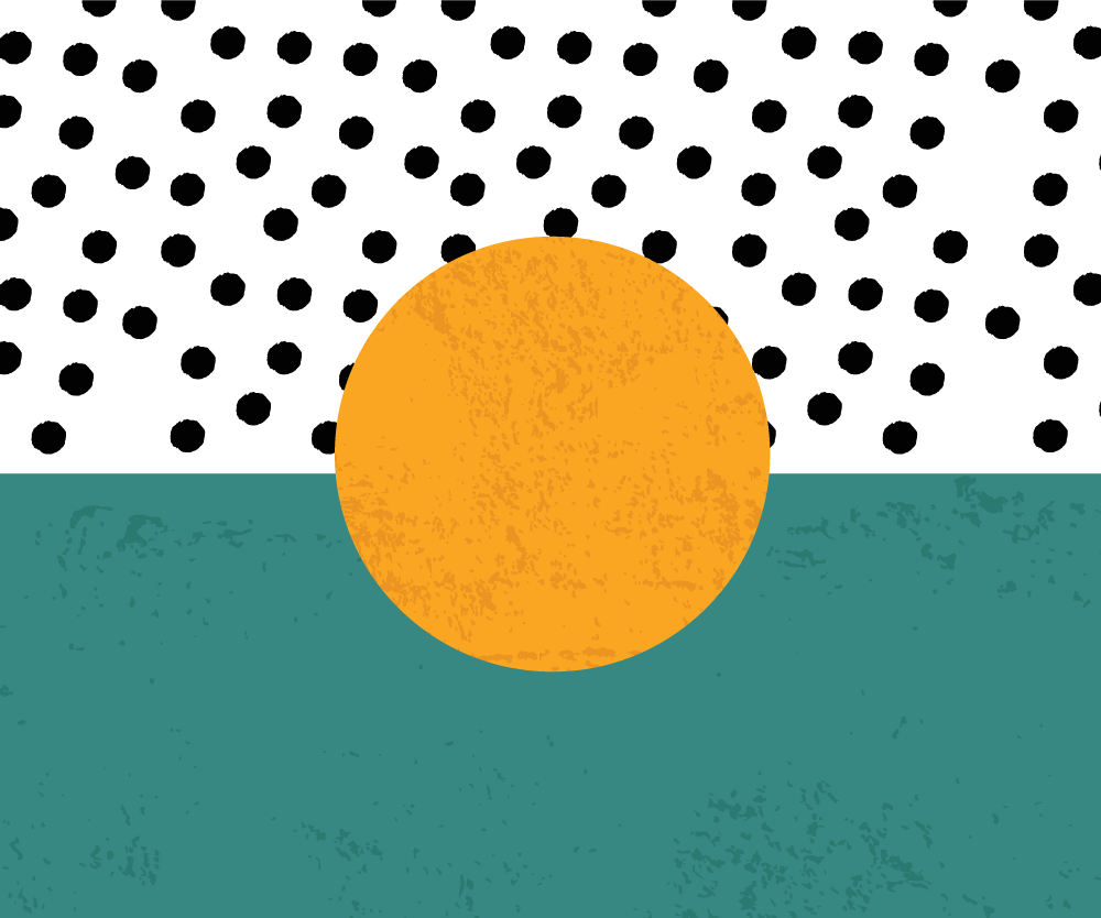 Modern placemats with bold polka dot base - TenStickers