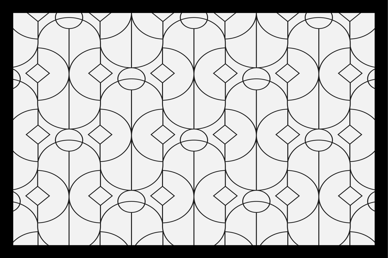 Modern placemats in geometric pattern design - TenStickers