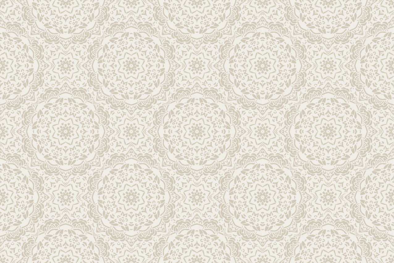 Classic style beige round ornaments placemats - TenStickers