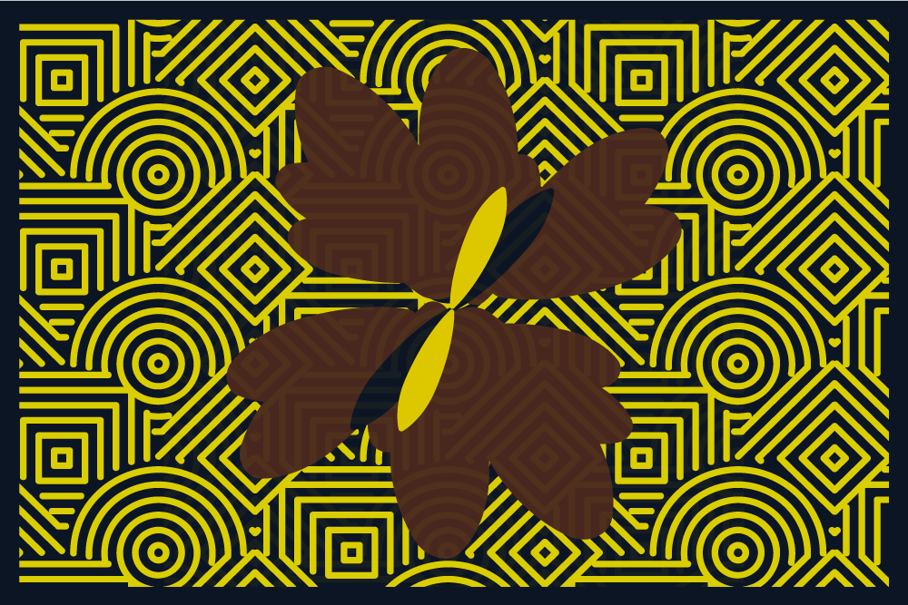 Abstract geometric flower placemat - TenStickers