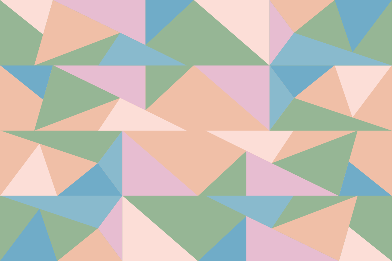 Pastel triangle art geometric elegant placemats - TenStickers