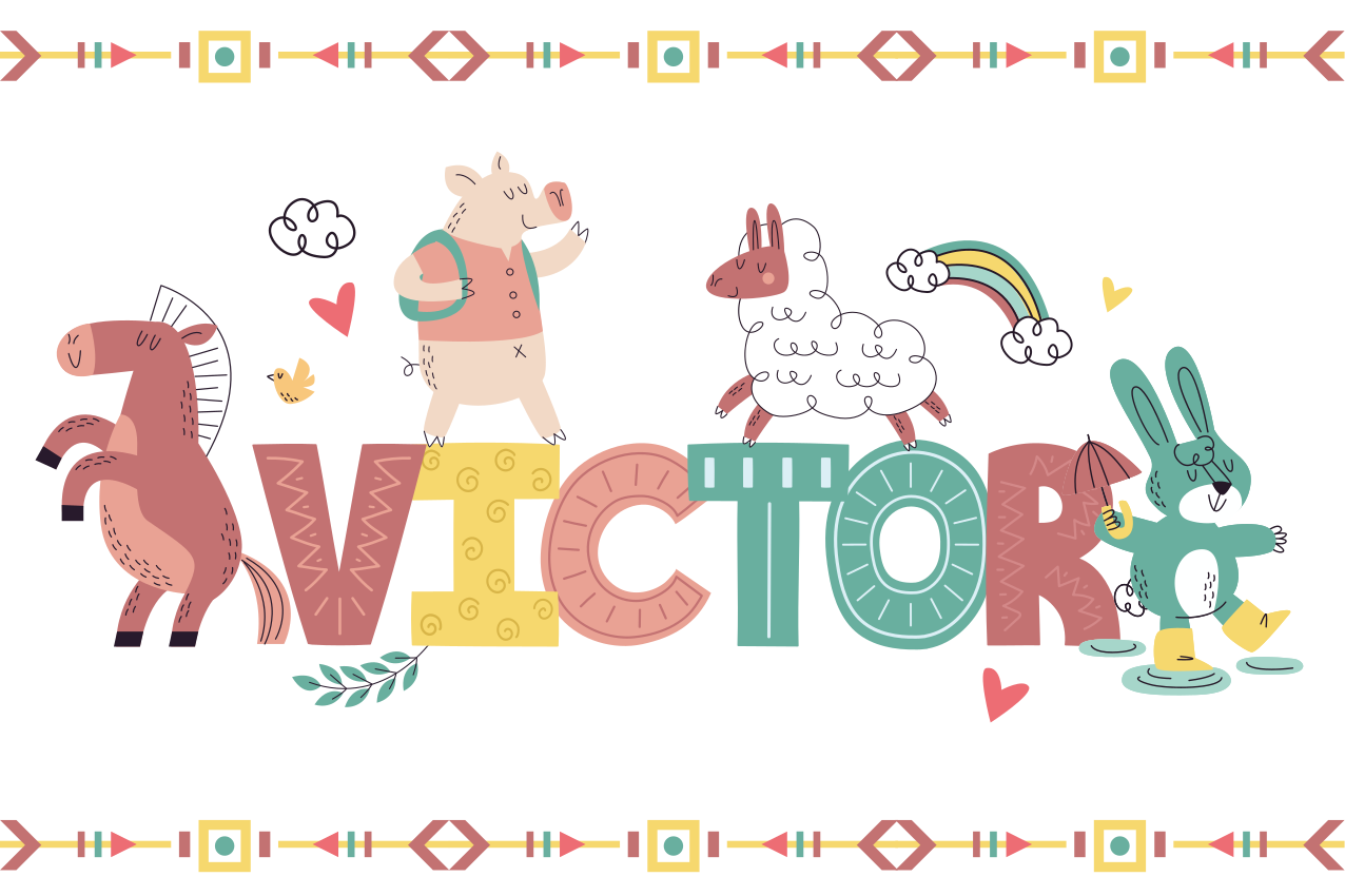 Children placemats with friendly animal characters - TenStickers