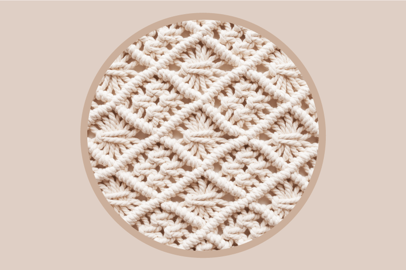 Elegant crochet pattern placemat - TenStickers