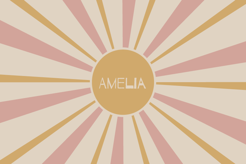 Personalisable placemats sunburst centerpiece - TenStickers