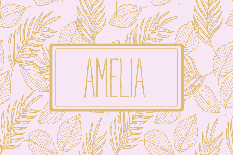 Personalizable placemats personalized leaf pattern - TenStickers