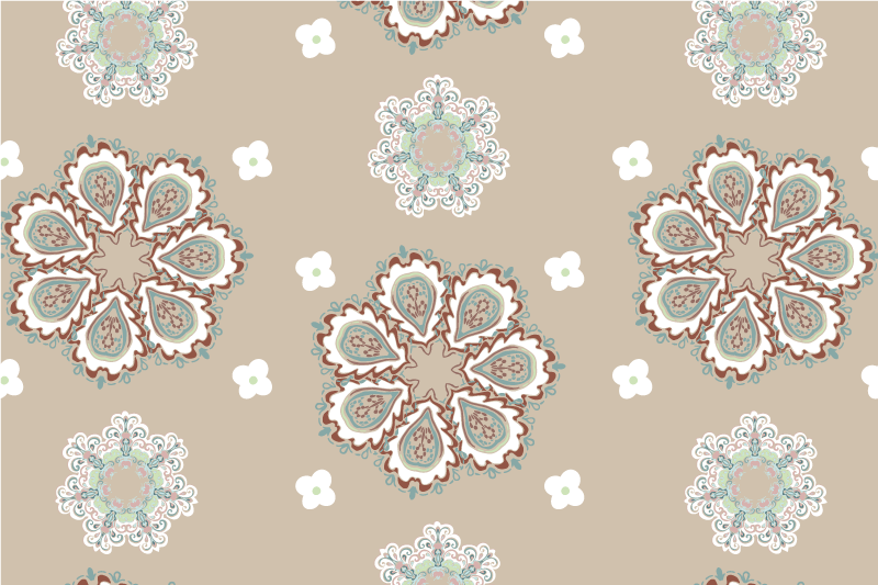 Placemat with elegant floral patterns - TenStickers
