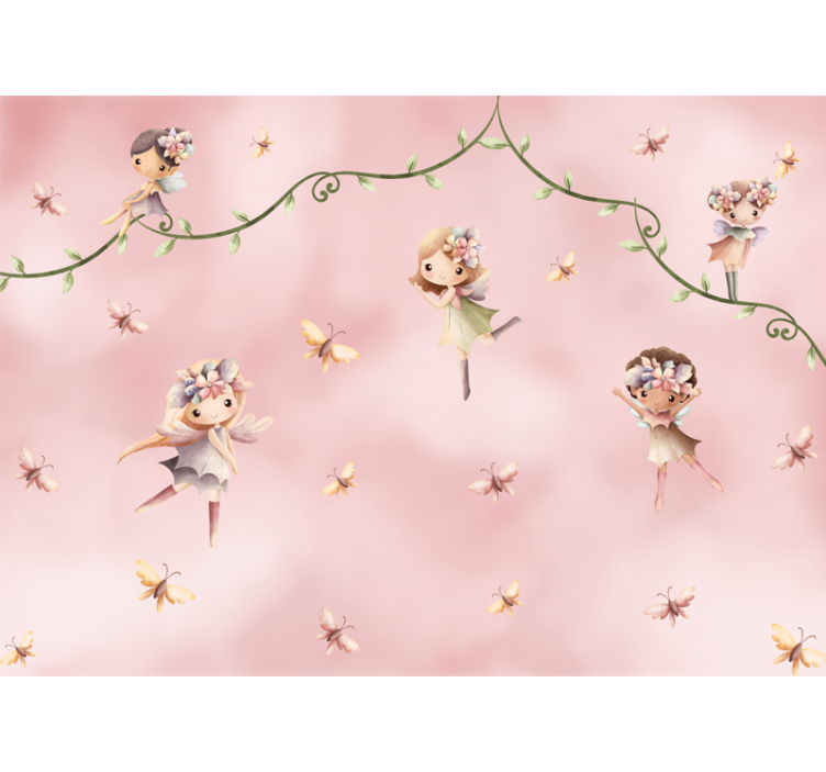Dreamy fairies nursery mural - TenStickers