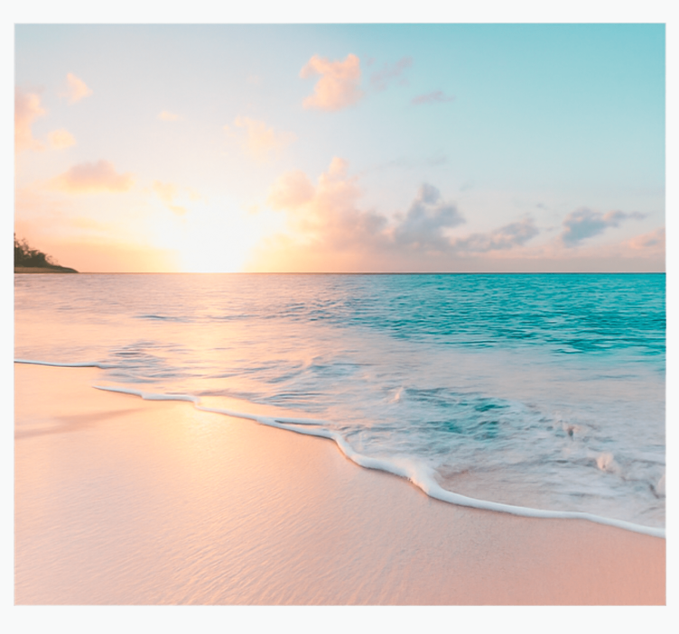 Calmed sunset design sea mural - TenStickers