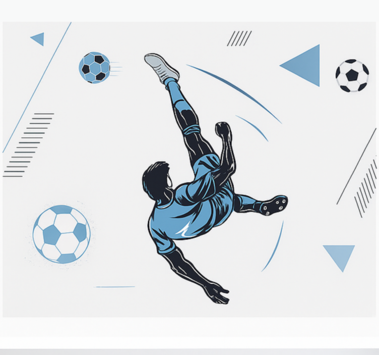 Blue player shooting teenage wall mural - TenStickers