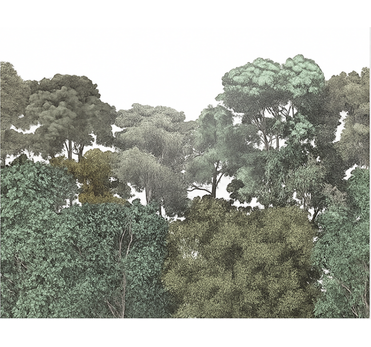 Elegant rainforest motif teenage wall mural - TenStickers