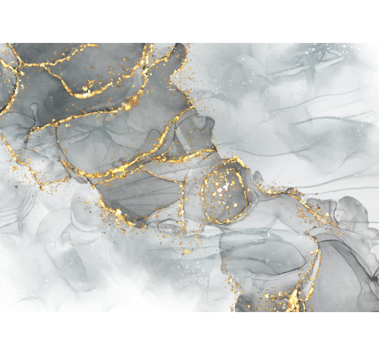 Mosaik wall grey and gold master bedroom mural - TenStickers