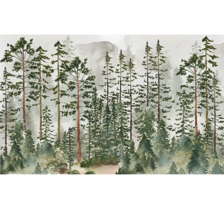 Forest wall mural woodland nursery decor - TenStickers