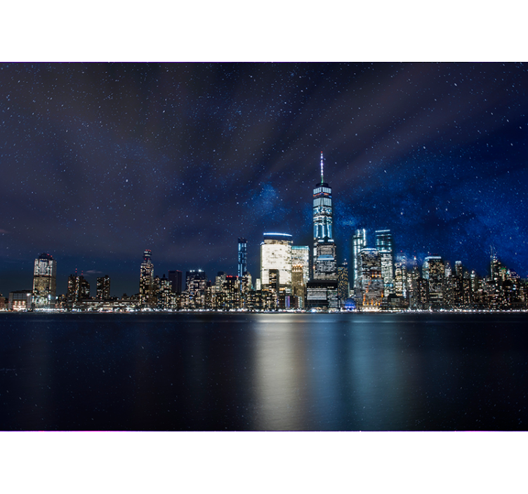 Starry night over New York wall mural - TenStickers