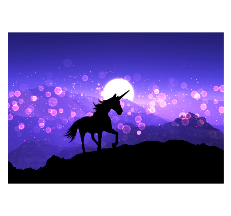 Silhouette Unicorn Kids Murals - TenStickers