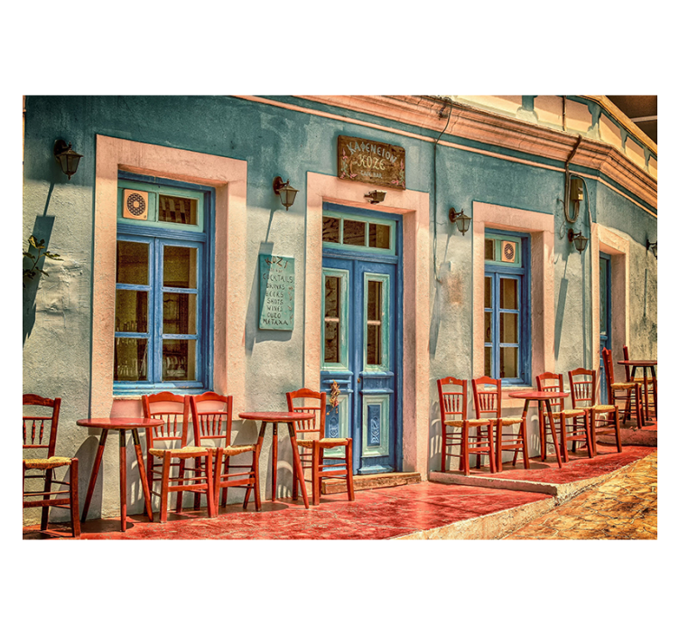 Cafe Outdoor vintage wall mural - TenStickers
