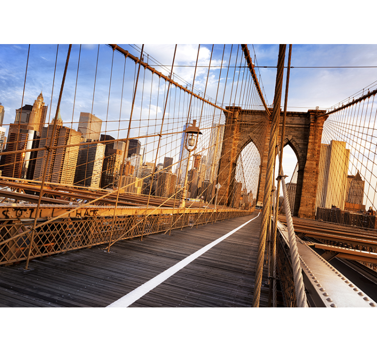 Inside Brooklyn Bridge New York wall mural - TenStickers