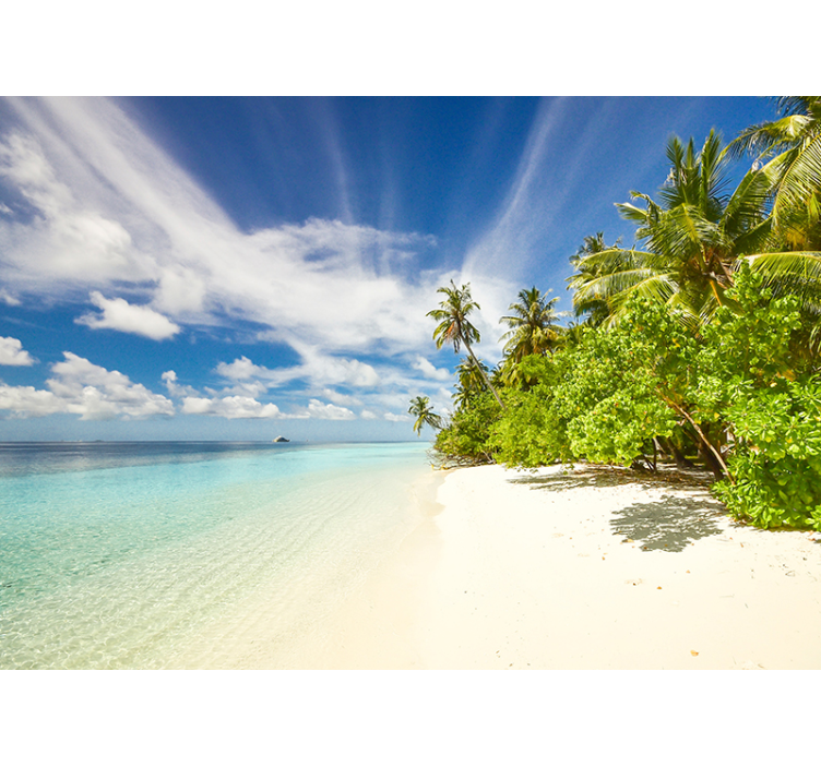 Sky mural tropical island paradise - TenStickers