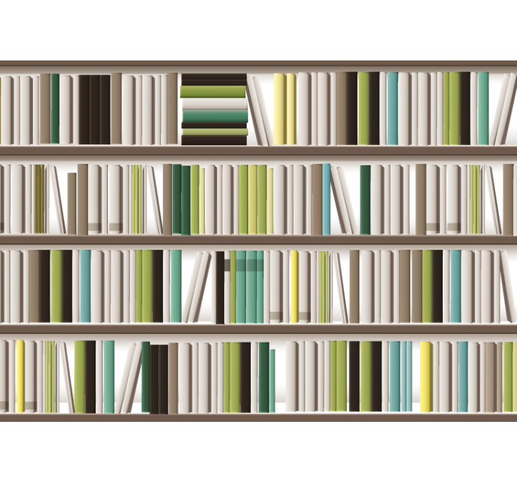 Stylish Book Arrangement wall mural - TenStickers
