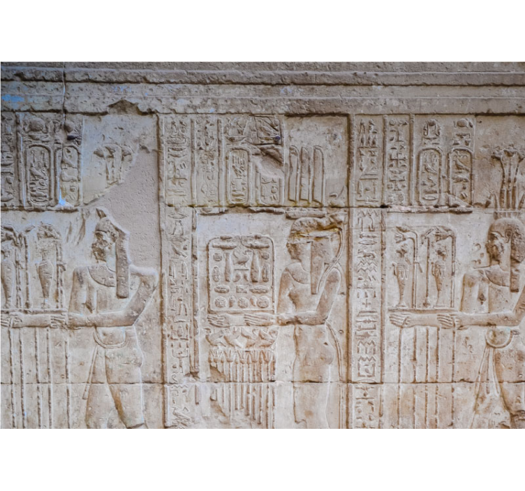 Egyptian figures living room wall mural - TenStickers