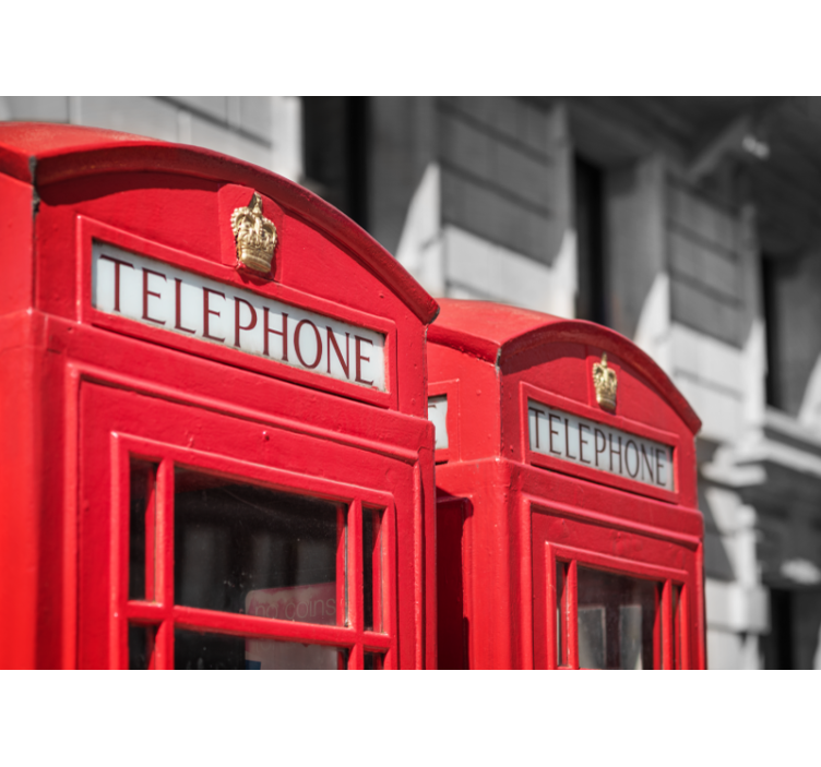 Iconic Red Phone Boxes london wall mural - TenStickers