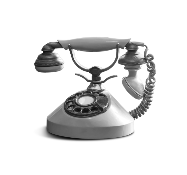 Black & White Vintage Phone wall mural - TenStickers