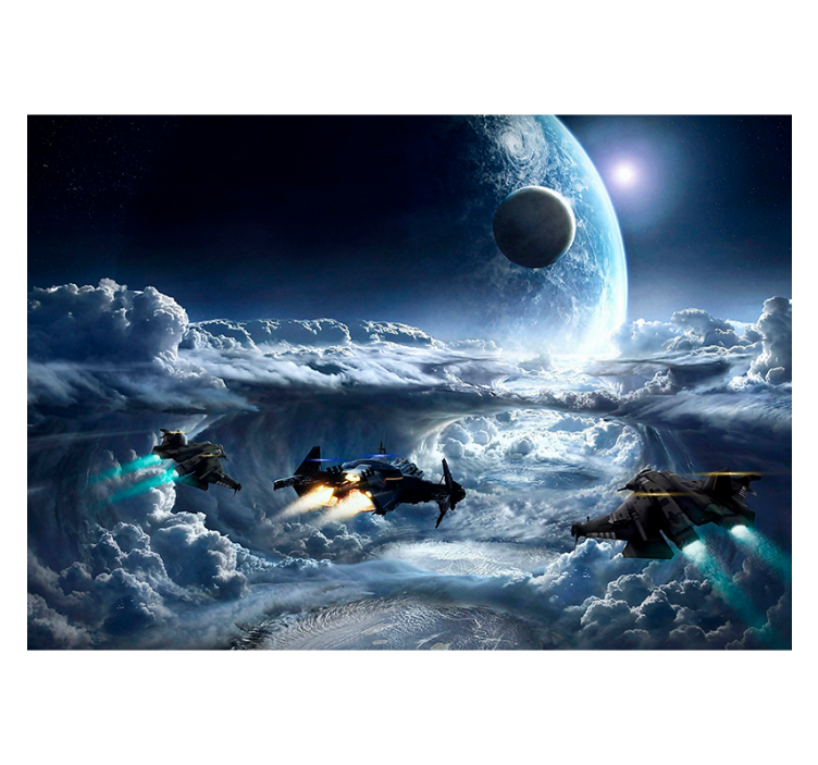 Interstellar Flight Scene space mural - TenStickers